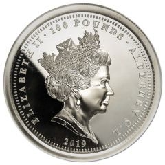 100 Pounds - Elizabeth II Una and the Lion, Silver
