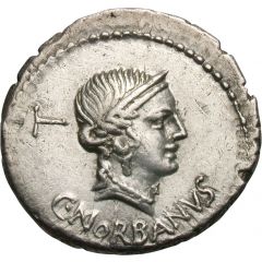 Denarius Norbana: Gaius Norbanus, C•NORBANVS