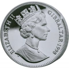 1 Crown - Elizabeth II Mermaid and dolphin, Silver Proof