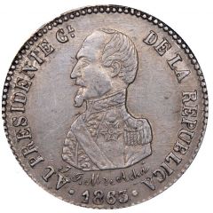 2 Soles - José Maria de Achá First Anniversary of the Presidency - Monetary Medal