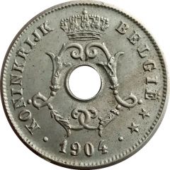 10 Centimes - Léopold II Dutch text - Large date