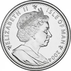 1 Crown - Elizabeth II Euro 2004 Portugal - Soccer Ball, Silver Proof