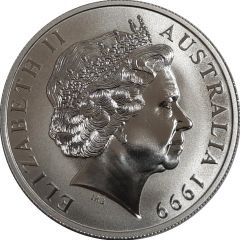 1 Dollar - Elizabeth II 4th Portrait - Silver Kangaroo