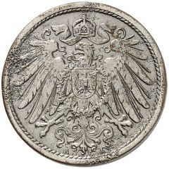 10 Pfennig - Wilhelm II type 2 - small shield - Pattern