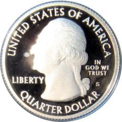 1/4 Dollar `Washington Quarter` Bombay Hook National Wildlife Refuge, Delaware - Silver Proof