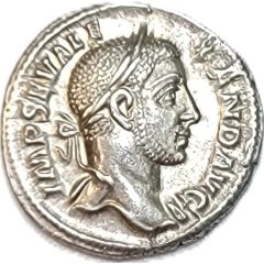 Denarius - Severus Alexander P M TR P VIIII COS III P P