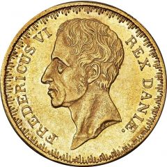 1 Frederik d`Or - Frederik VI Type 2, second head