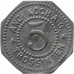 5 Pfennig - Trossingen Ands Koch A.G.