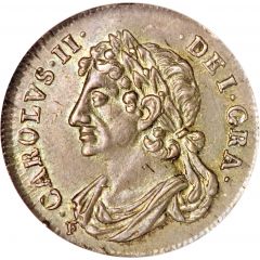 1⁄16 Dollar - Charles II 2nd Coinage