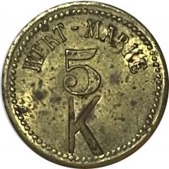 5 Pfennig Wert-Marke, Countermarked K