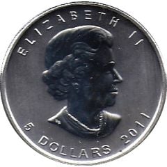 5 Dollars - Elizabeth II Timber Wolf