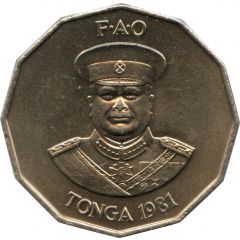 50 Seniti - Taufa`ahau Tupou IV FAO, non-magnetic