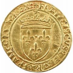 Gold Ecu with sun - Francis I 1st type