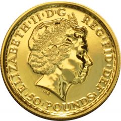 50 Pounds - Elizabeth II 4th portrait, 1/2 oz Fine Gold