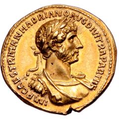 Aureus - Hadrian DIVI NER NEP P M TR P COS ORIENS, Sol