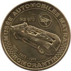 Monnaie de Paris Tourist Token - Romonrantin Musée automobiles Matra - MS 670