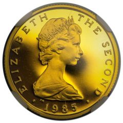 1 Pound - Elizabeth II Ramsey - Machin Head, Gold Proof Piedorf