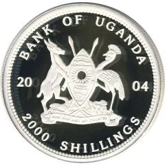 2000 Shillings Front-facing queen