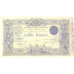 1000 Francs - type 1862 blue claw