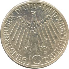 10 Deutsche Mark Olympic Games in Munich, legend `IN MÜNCHEN`