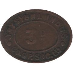 3 Pence - Ynysybwl Indus. Co-Op. Soc. Ltd. Ynysybwl, Mid Glamorgan, Wales