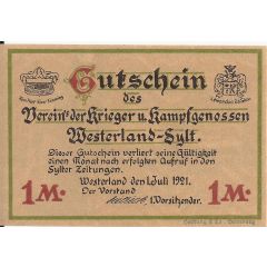 1 Mark Verein der Krieger und Kampfgenossen