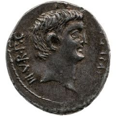 Denarius - Mark Antony A͡N͡T•A͡VG•IMP•III•V•R•P•C / PIETAS•COS
