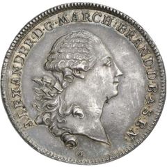 1 Thaler - Christian Frederick Charles Alexander Acquisition of Bayreuth
