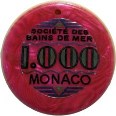1000 francs - Casino de Monte-Carlo