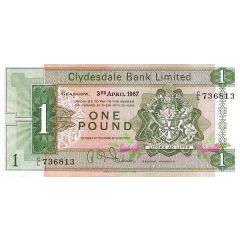 1 Pound Clydesdale Bank
