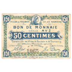 50 Centimes - Villes de Roubaix et de Tourcoing