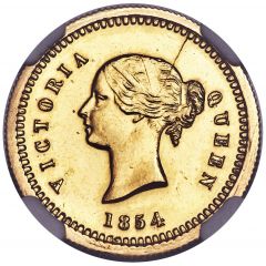 5 Rupees - Victoria 1854 Gold Set