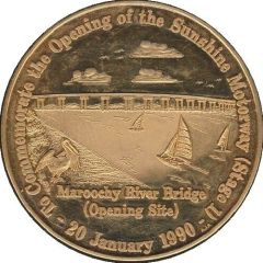 Medal - Sunshine Motorway - Opening 1990 Event Souvenir