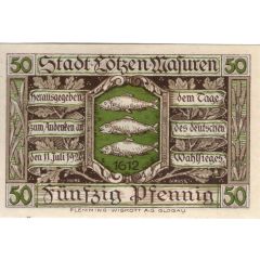 50 Pfennig red serial number