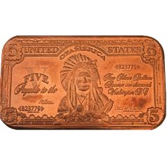 1 oz Copper 5 Dollars Rectangular