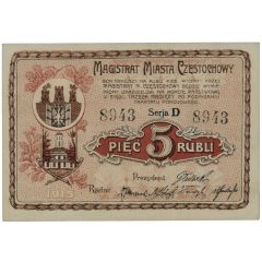5 Rubli Magistrat Miasta Częstochowy