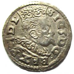 Trojak / 3 Grosze - Sigismund III Vasa Lublin, Lewart arms, IF, lion