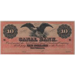 10 Dollars Canal Bank, uniface
