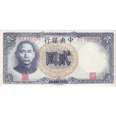 2 Yuan Central Bank of China