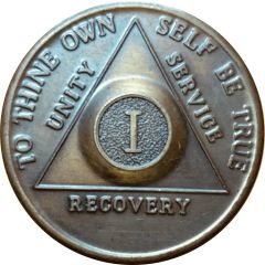 Token - Alcoholics Anonymous Sobriety 1st year Anniversary