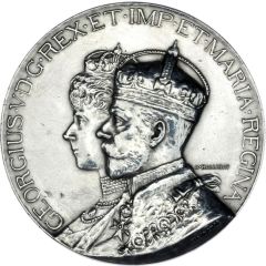 Medal - George V Coronation, Worcestershire, silver