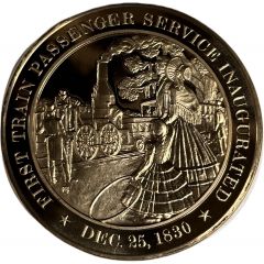 Medal - History of the United States First Train Passenger Service Inaugurated