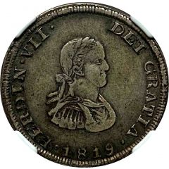 2 Reales - Fernando VII Zacatecas - Royalist Coinage