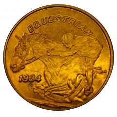 Token - SCRTD Fare Games of the XXIIIrd Olympiad Los Angeles 1984 - Equestrian, Los Angeles, California
