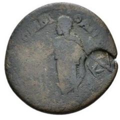 Æ 25 - Commodus with countermark `KA` ΑΔΡ ΠΕΤΡΑ ΜΗΤΡΟΠΟΛ