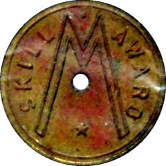 Game Token - Skill Award Brass