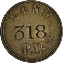 Token - London and North Western Railway Check Token