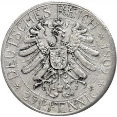 25 Pfennig - Wilhelm II Pattern
