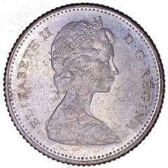 10 Cents - Elizabeth II 2nd portrait, Silver (.500), Ottawa mint