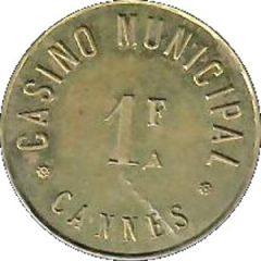 1 Franc - Casino Municipal Cannes